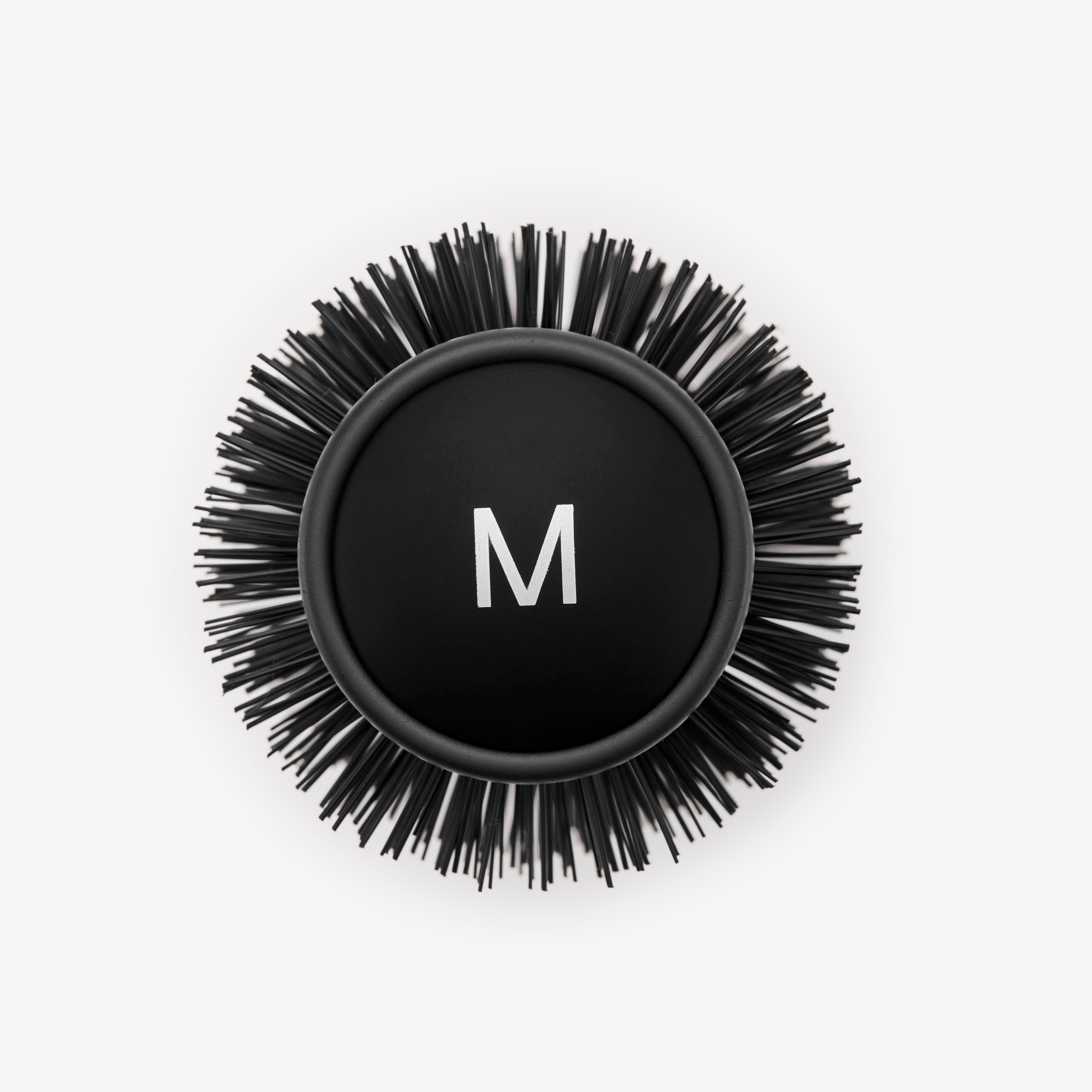 Atelier Graphite Haarbürste in elegantem Schwarz – professionelle Stylingbürste, Rundbürste Größe M