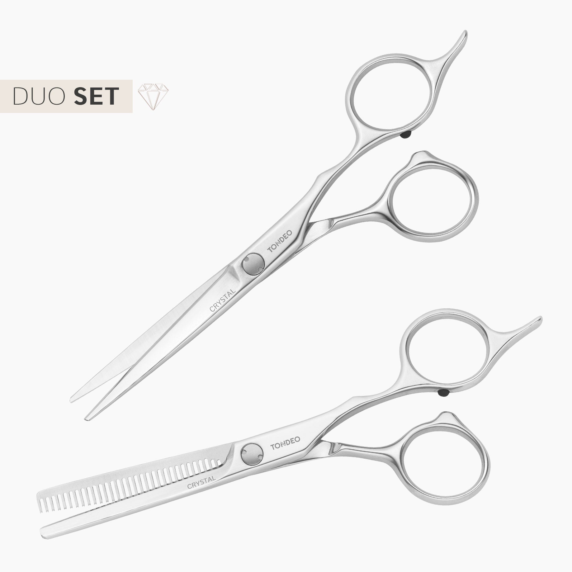 Crystal Duo – Haarschere 5.5 + Modellierschere 5.25
