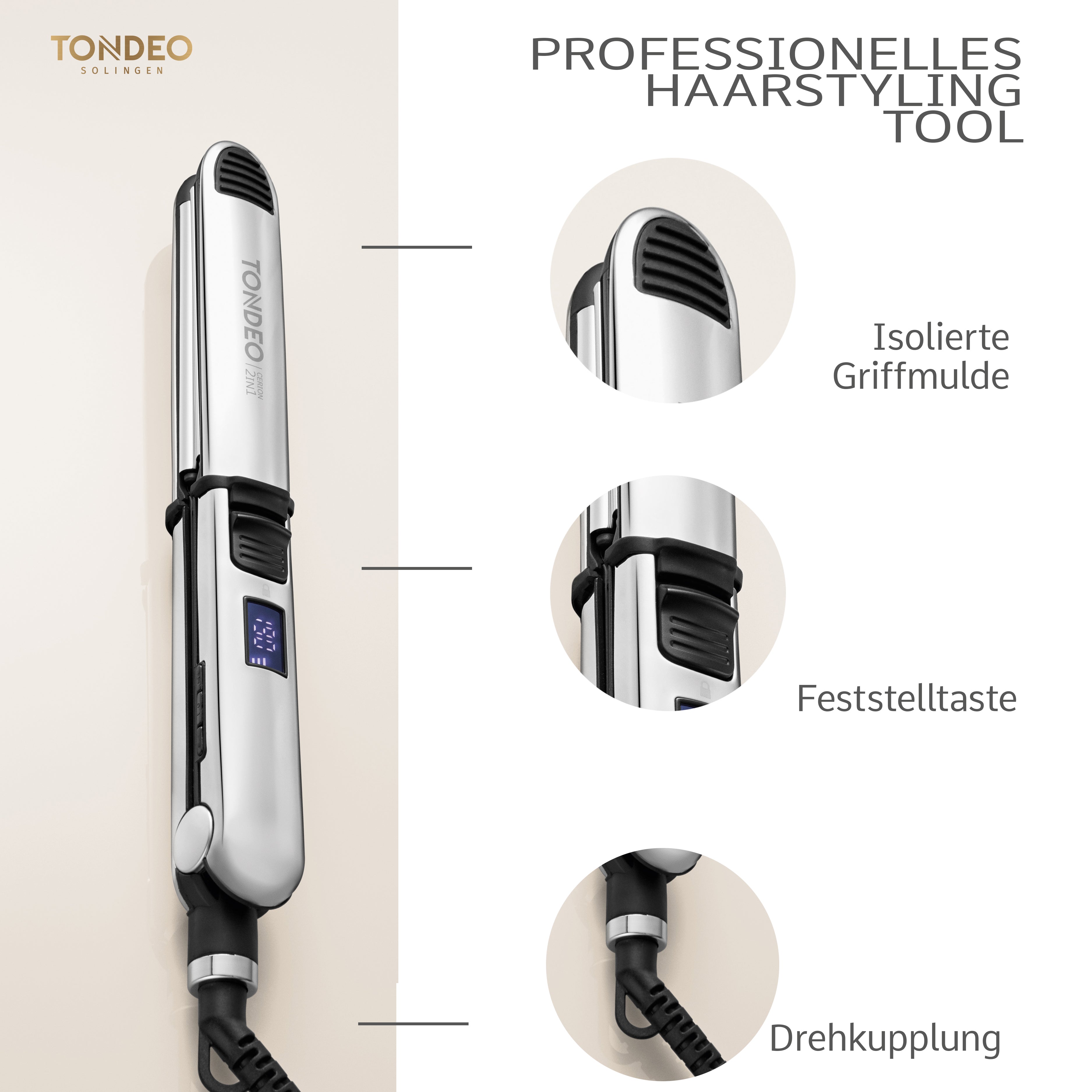 Herramienta profesional para peinar el cabello con detalles