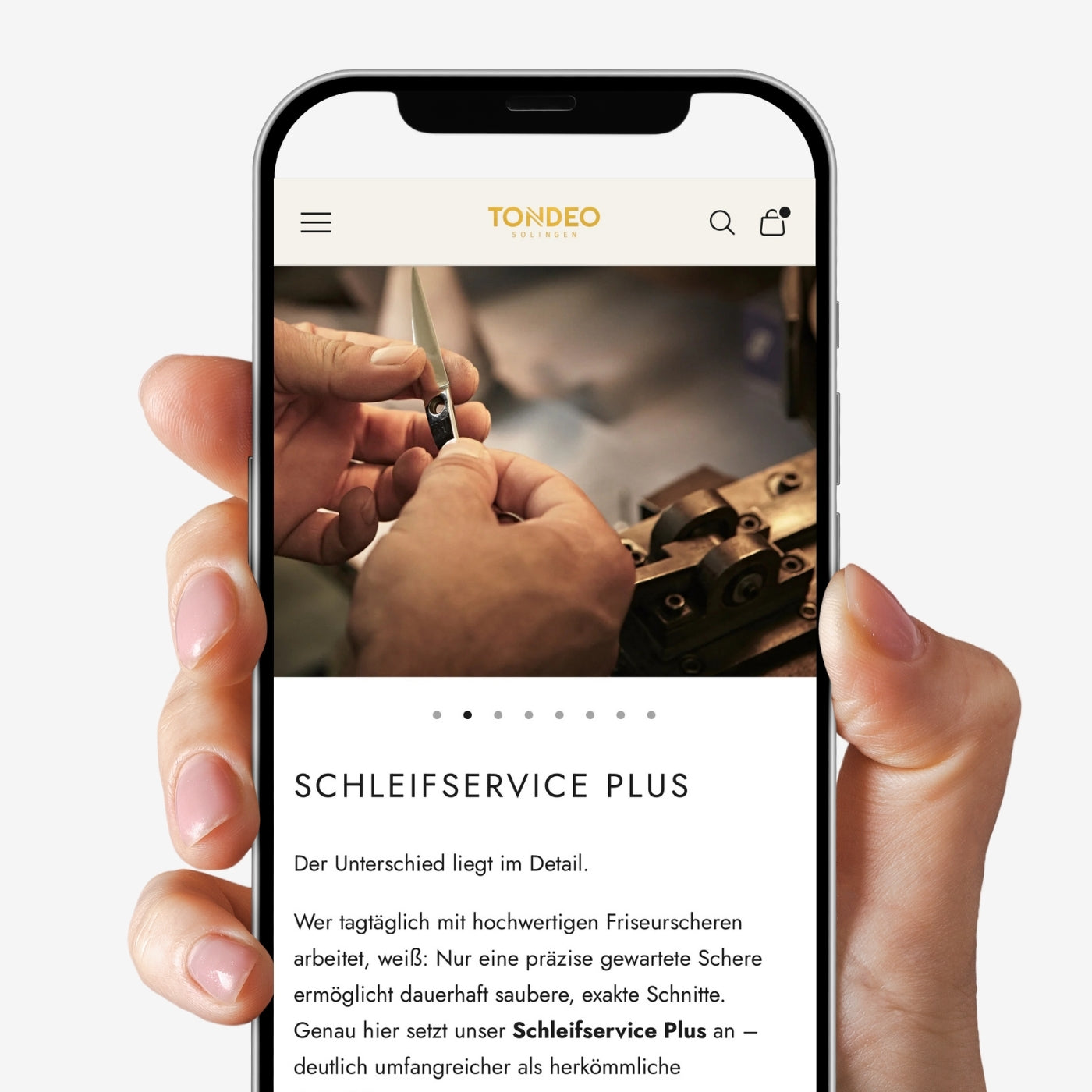 Hand schleift hochwertige Friseurschere