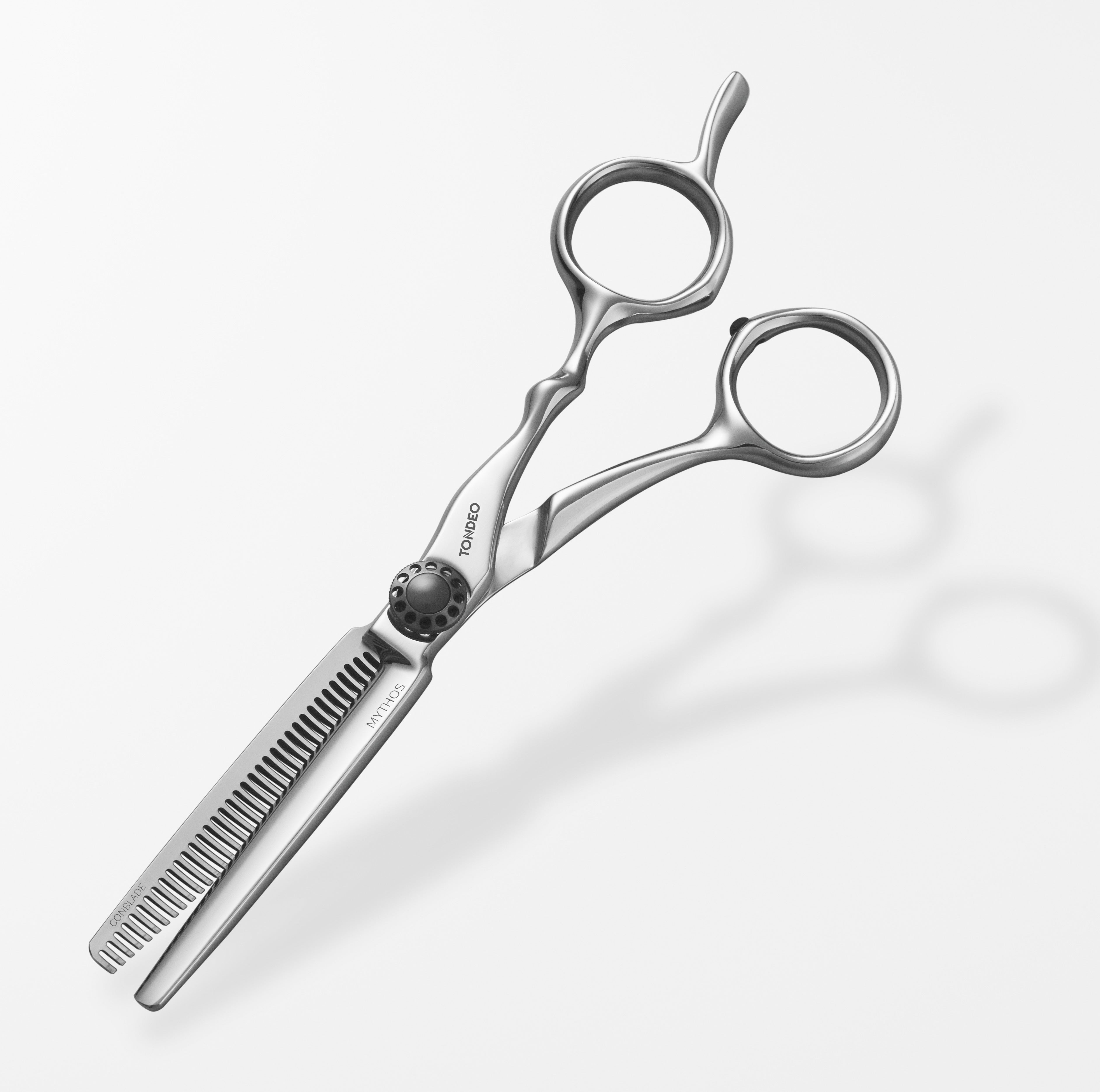 TONDEO MYTHOS 36, argento, Made in Solingen, forbici da parrucchiere premium, forbici da sfilatura, forbici da modellatura
