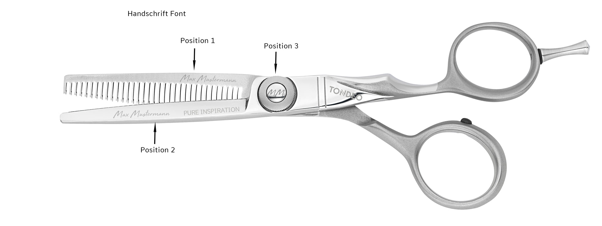 Forbici professionali di alta qualità per parrucchieri laterali