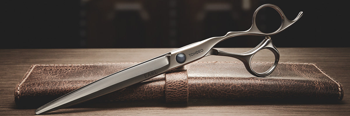 Hochwertige Friseurschere auf Etui
