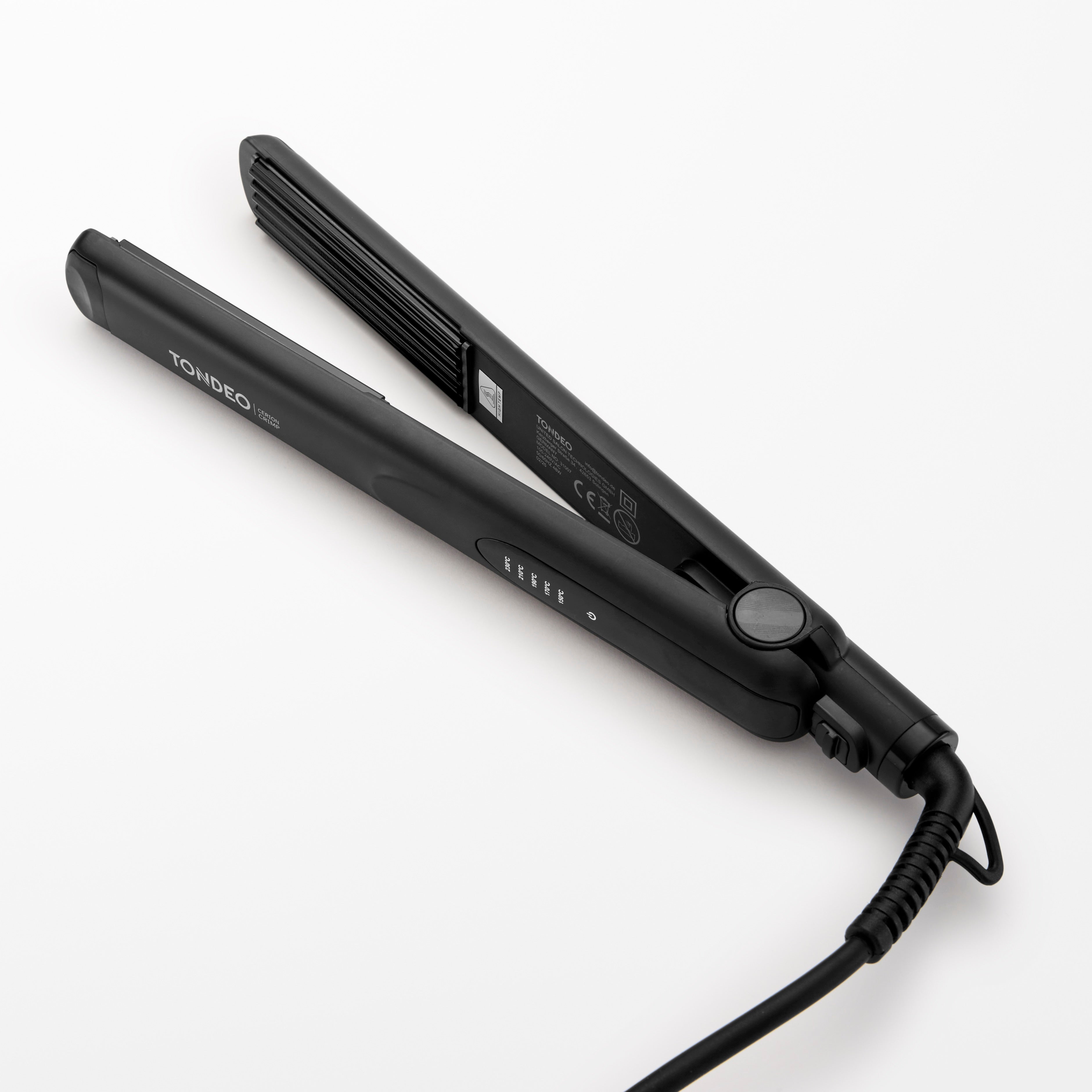 Keramikplatten des TONDEO CERION Crimp Kreppeisens – Hitzeschonendes Haarstyling in Salonqualität