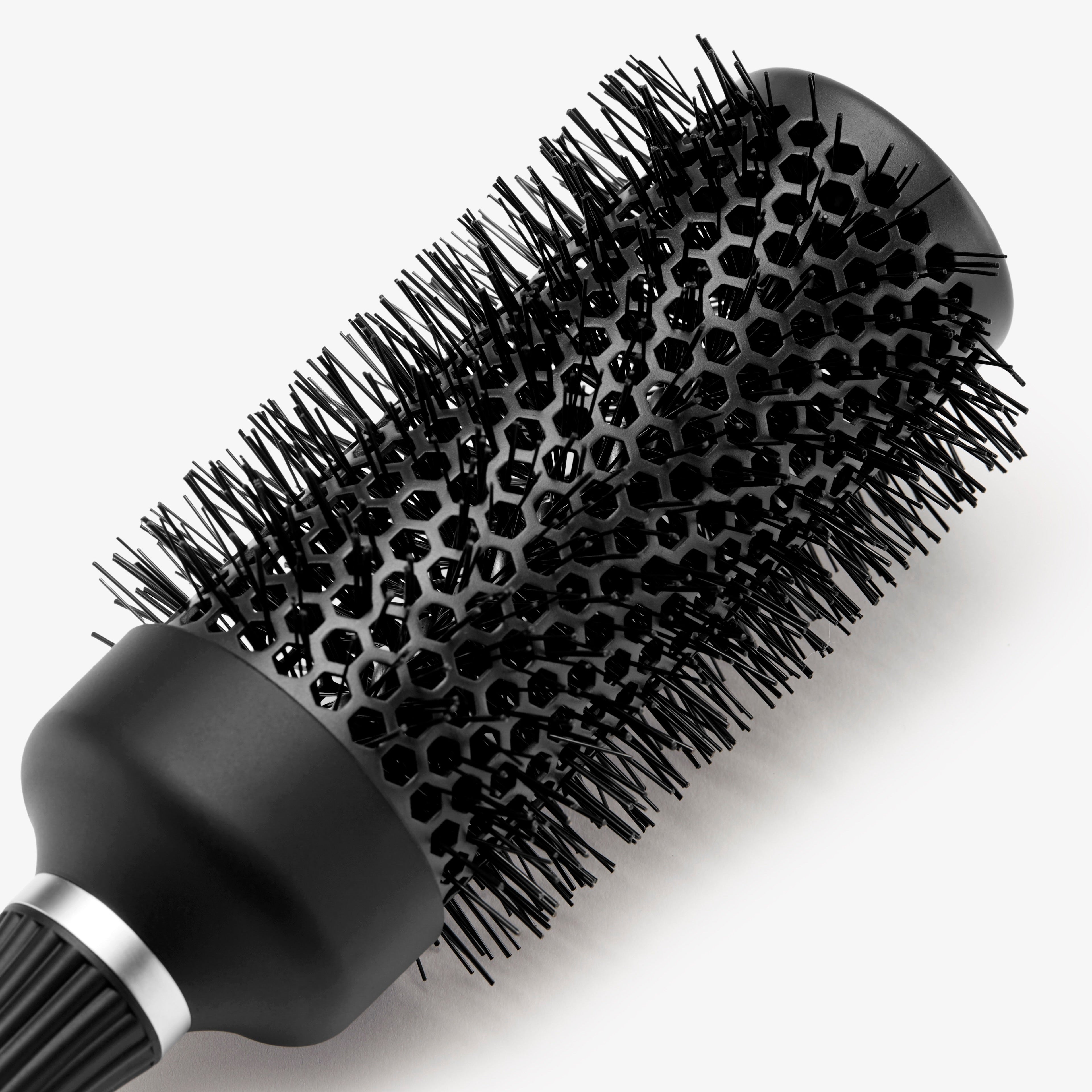 Atelier Graphite Haarbürste in elegantem Schwarz – professionelle Stylingbürste, Rundbürste Größe M