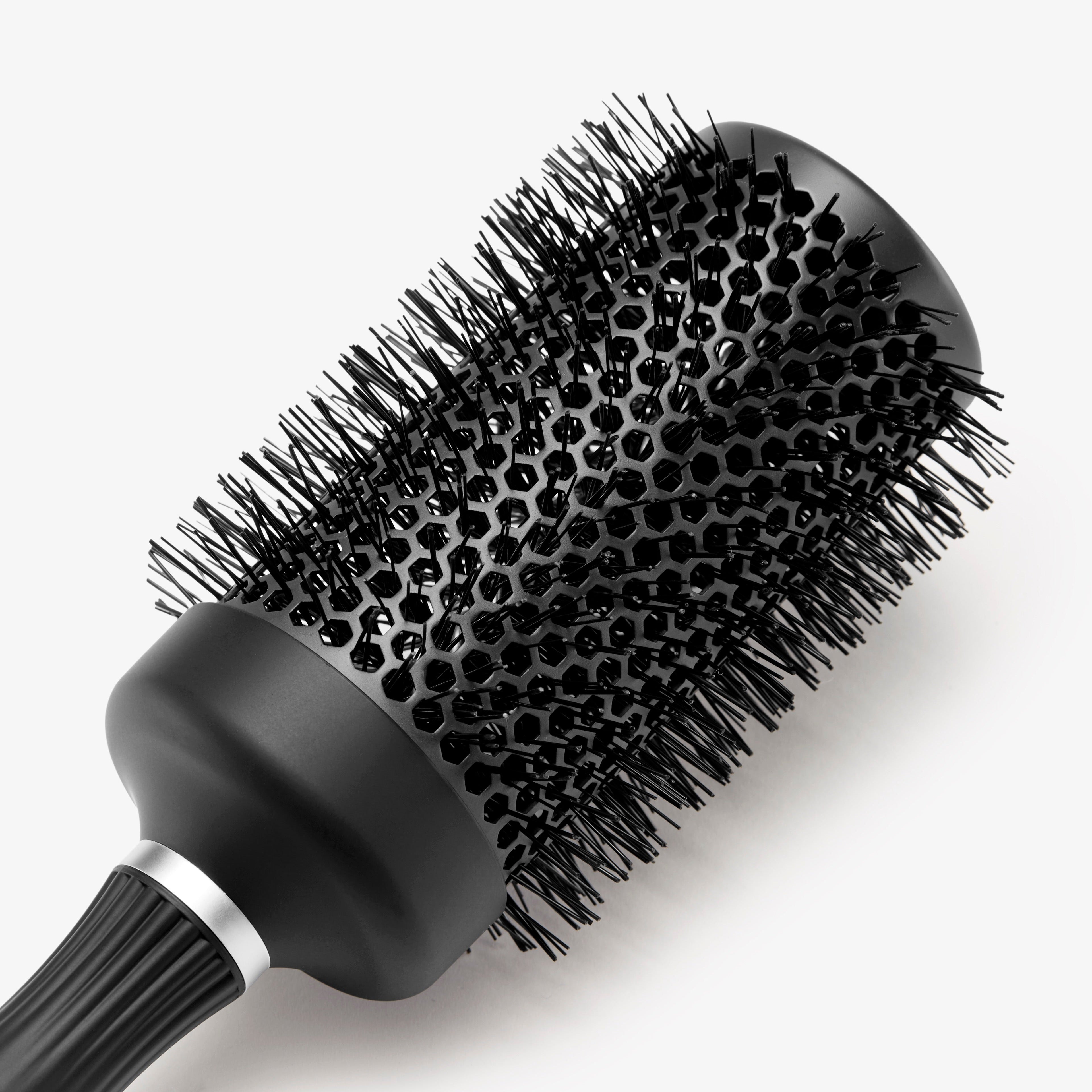 Atelier Graphite Haarbürste in elegantem Schwarz – professionelle Stylingbürste, Rundbürste Größe L