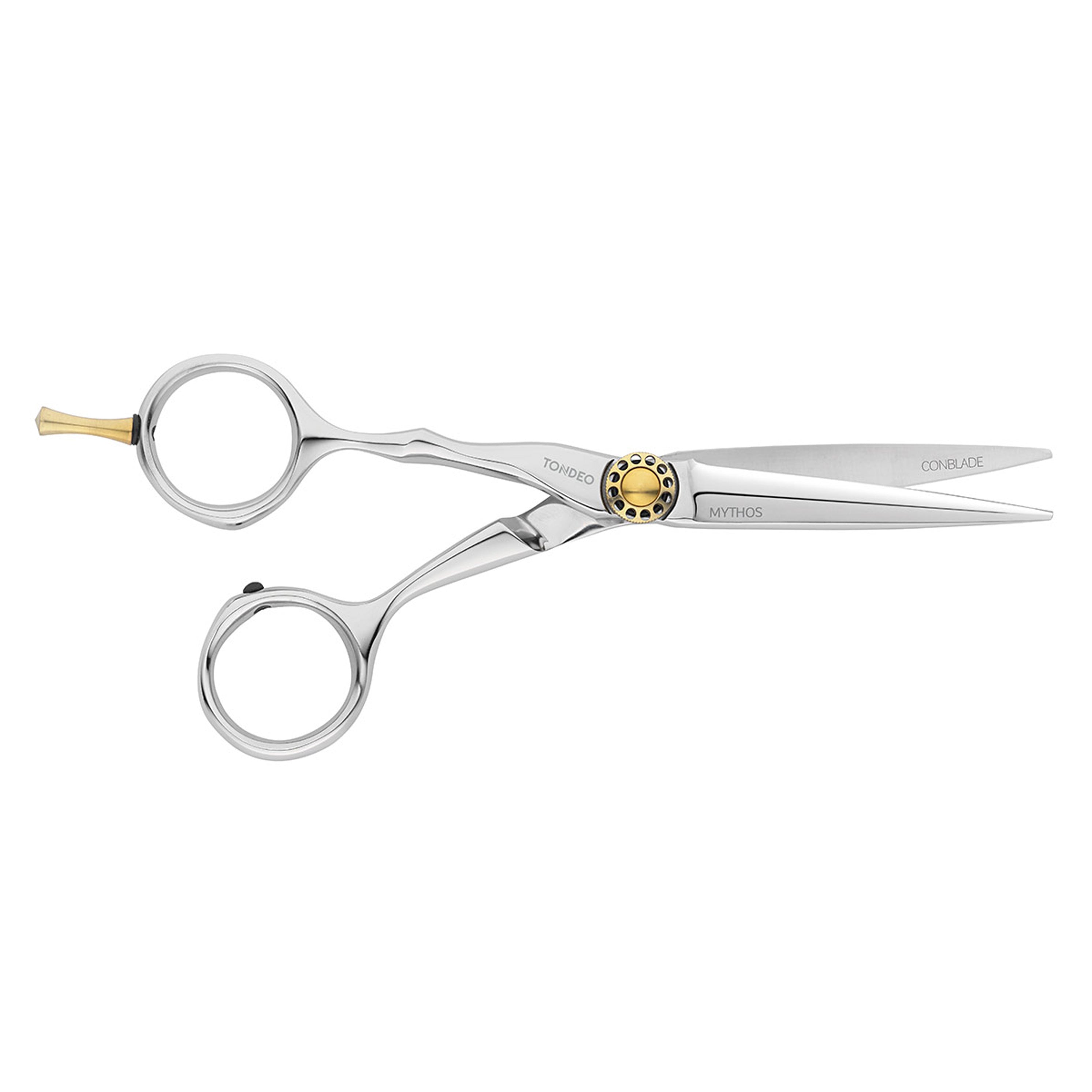 Friseurschere mit goldenen Details.