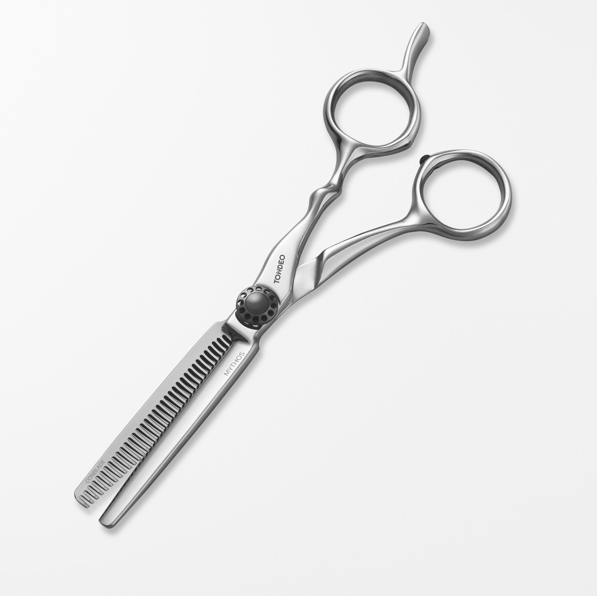 TONDEO MYTHOS 36, argento, Made in Solingen, forbici da parrucchiere premium, forbici da sfilatura, forbici da modellatura